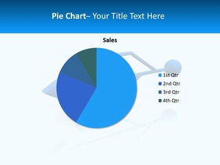 A Powerpoint Presentation With A Blue Arrow PowerPoint Template