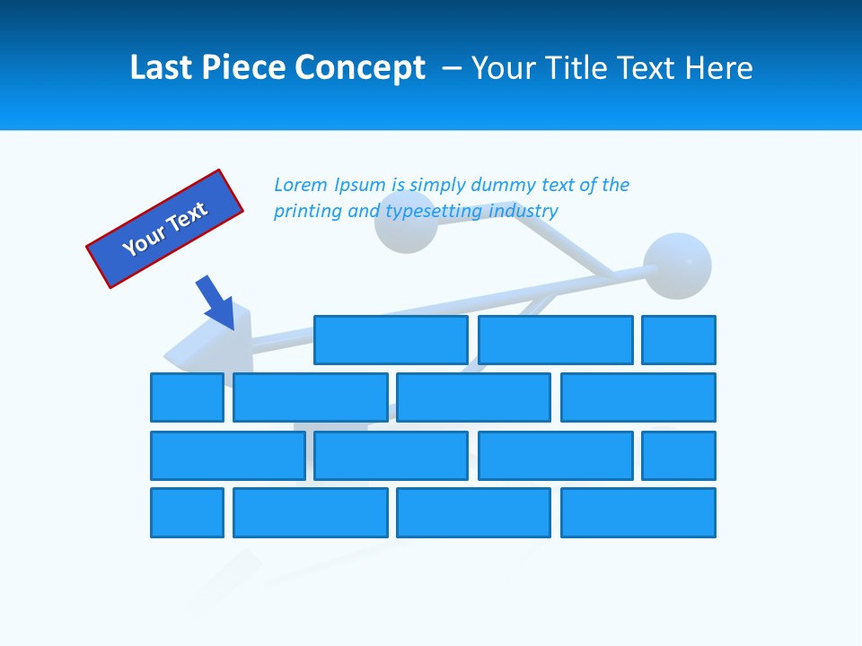 A Powerpoint Presentation With A Blue Arrow PowerPoint Template
