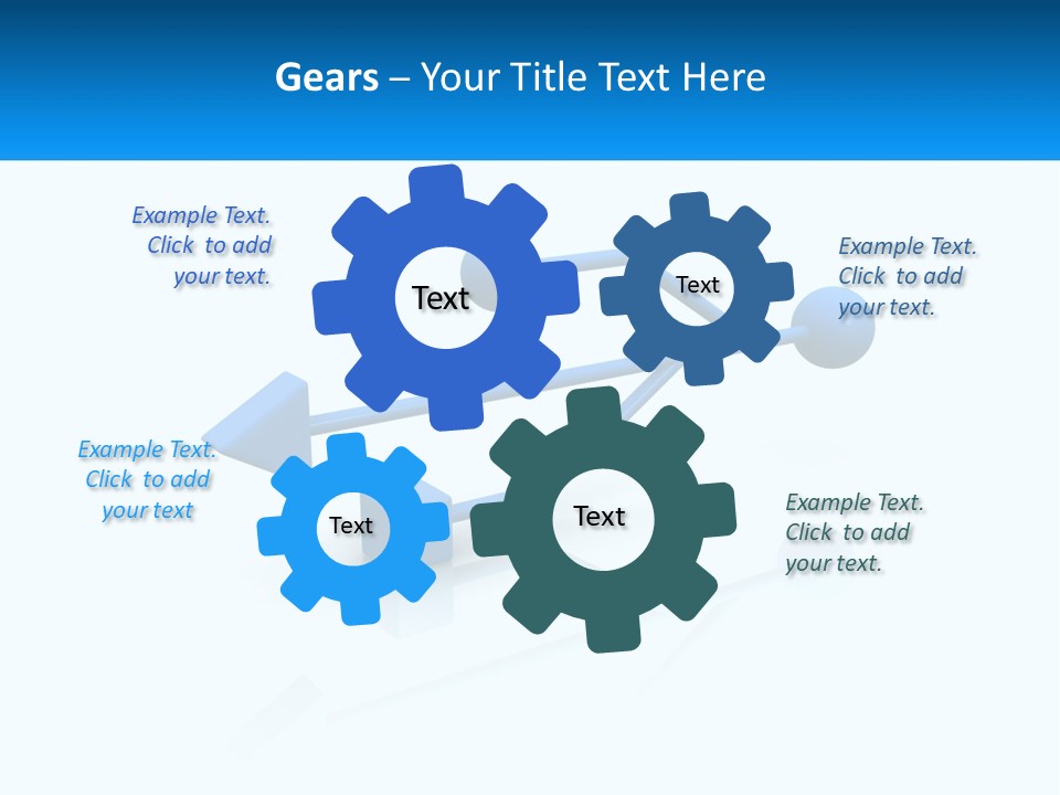 A Powerpoint Presentation With A Blue Arrow PowerPoint Template