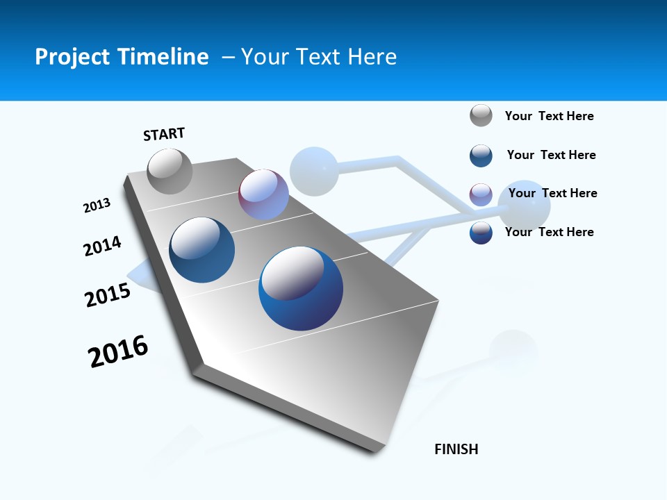 A Powerpoint Presentation With A Blue Arrow PowerPoint Template