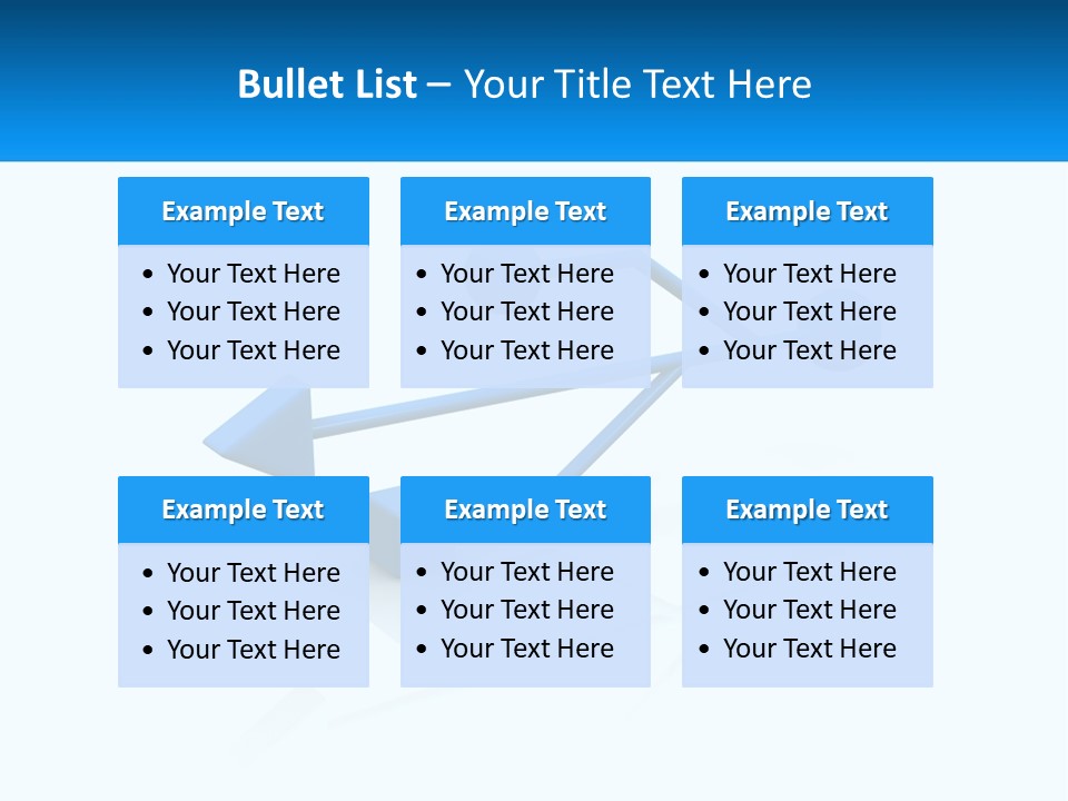 A Powerpoint Presentation With A Blue Arrow PowerPoint Template