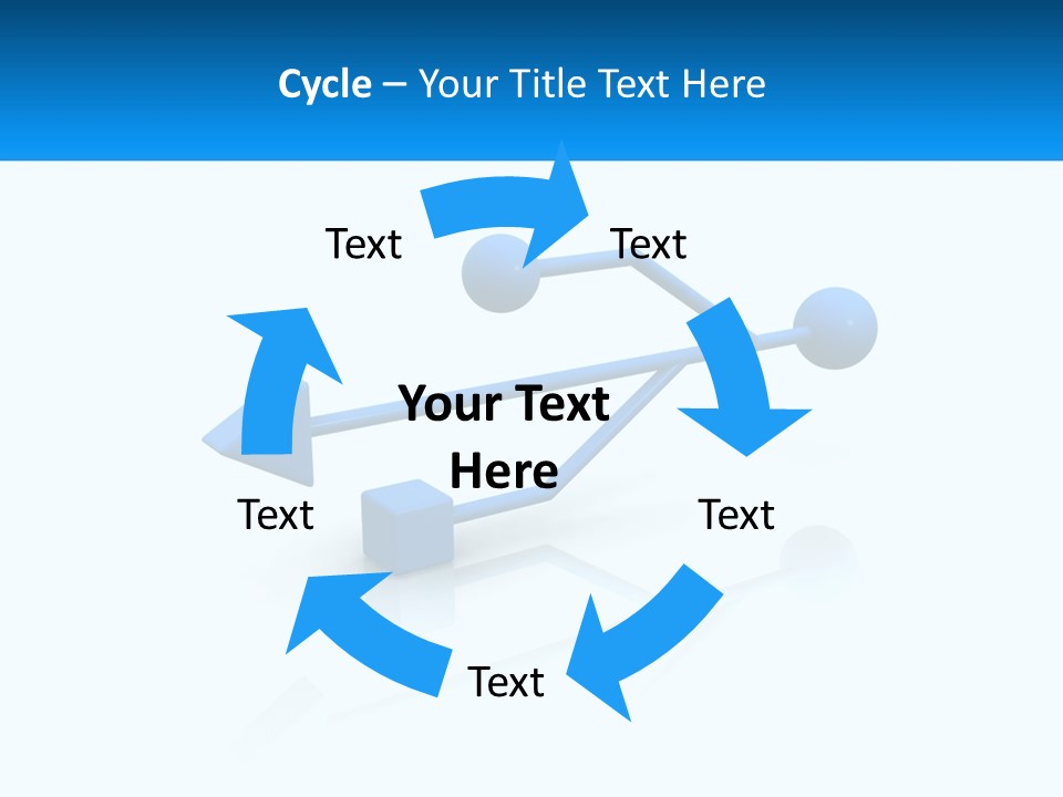 A Powerpoint Presentation With A Blue Arrow PowerPoint Template