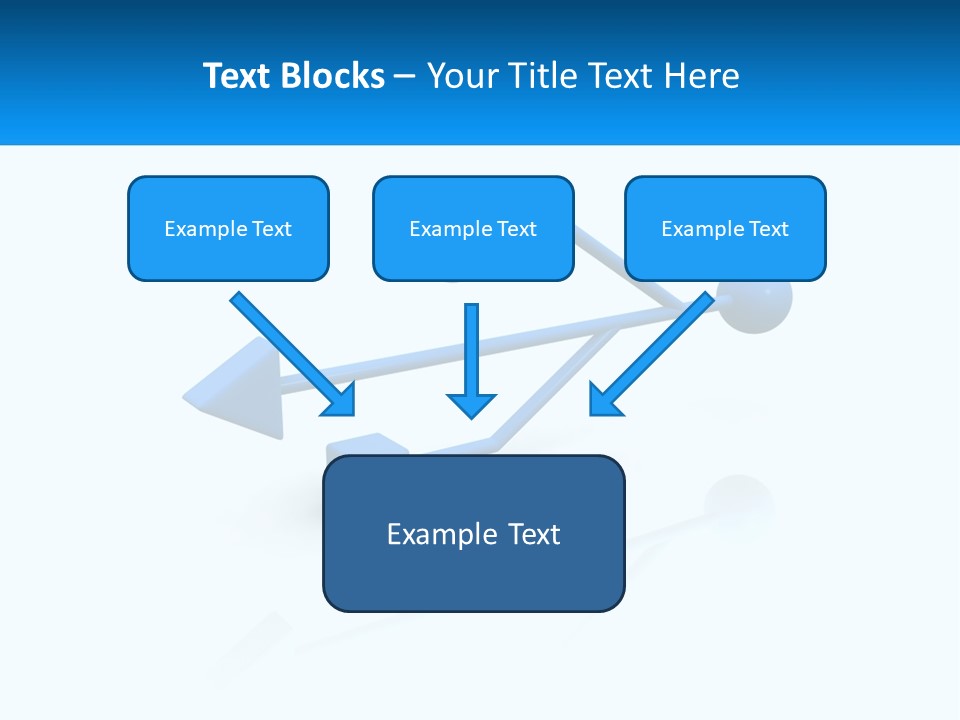A Powerpoint Presentation With A Blue Arrow PowerPoint Template