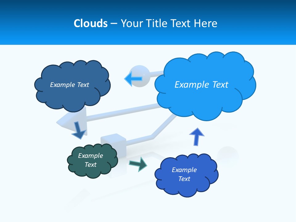 A Powerpoint Presentation With A Blue Arrow PowerPoint Template