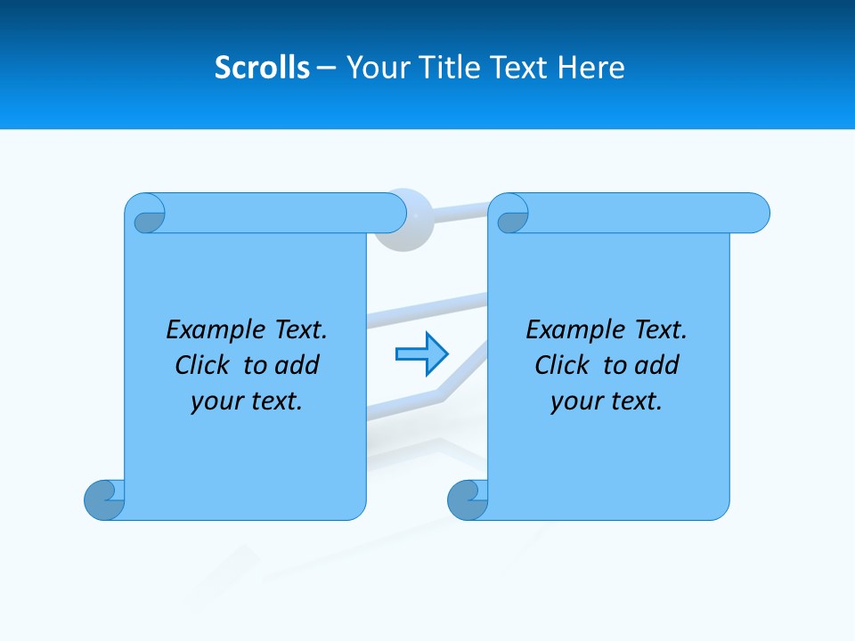 A Powerpoint Presentation With A Blue Arrow PowerPoint Template