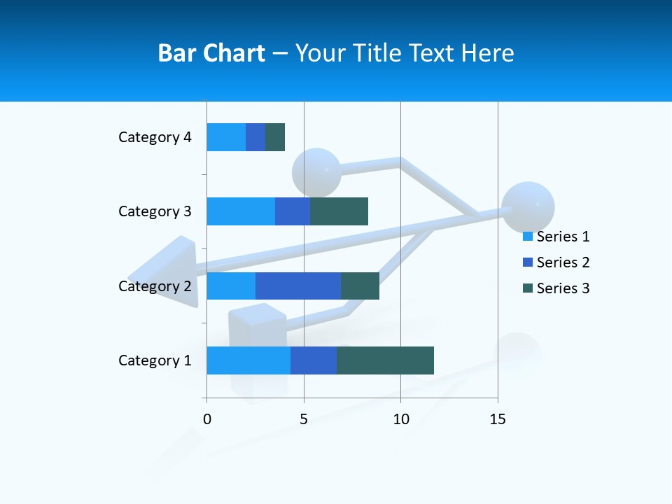 A Powerpoint Presentation With A Blue Arrow PowerPoint Template