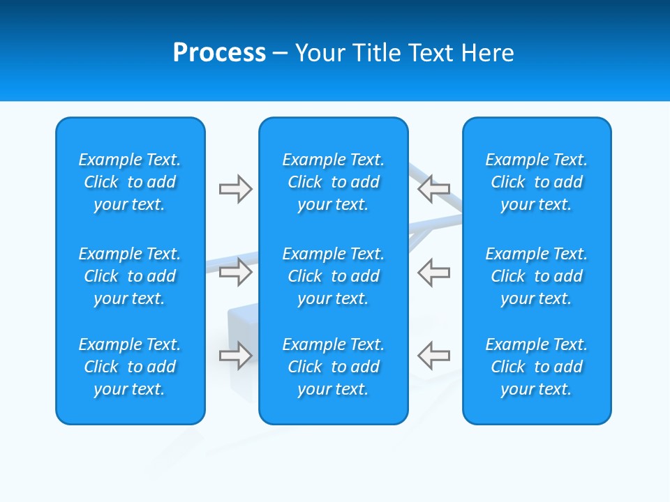 A Powerpoint Presentation With A Blue Arrow PowerPoint Template
