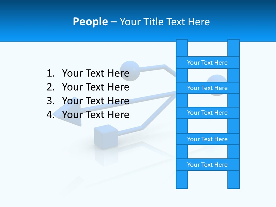 A Powerpoint Presentation With A Blue Arrow PowerPoint Template