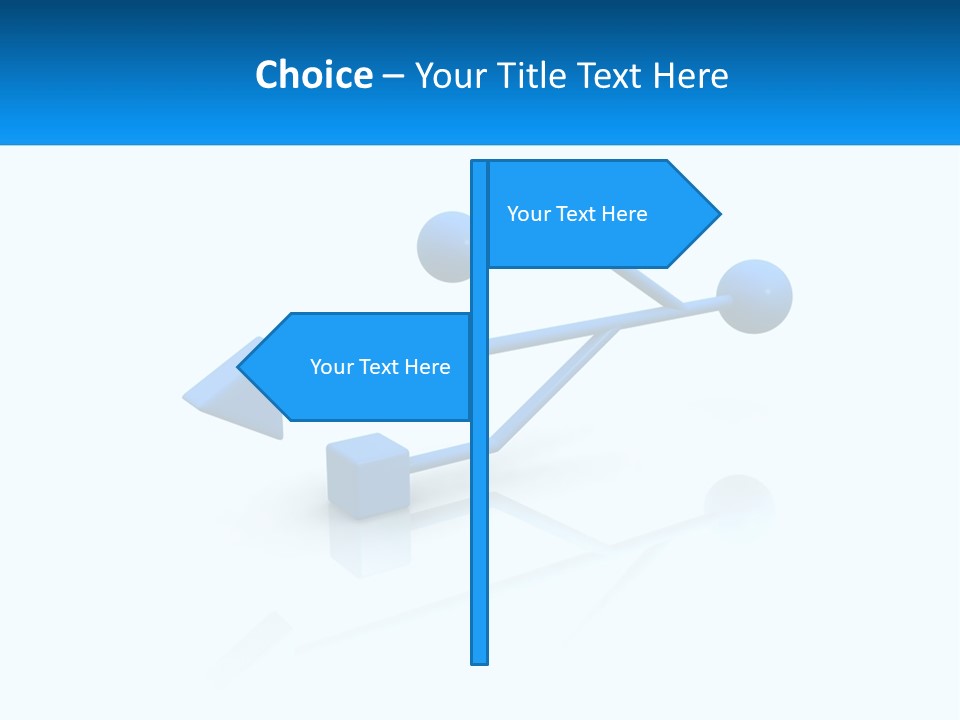 A Powerpoint Presentation With A Blue Arrow PowerPoint Template