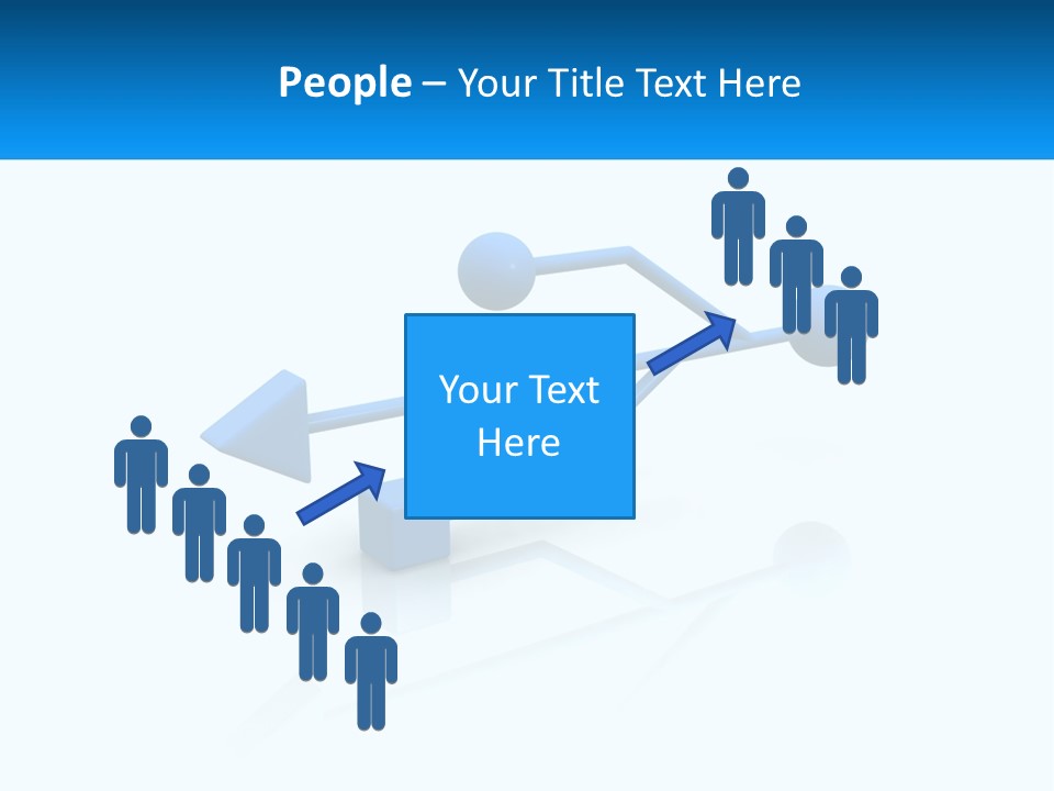 A Powerpoint Presentation With A Blue Arrow PowerPoint Template