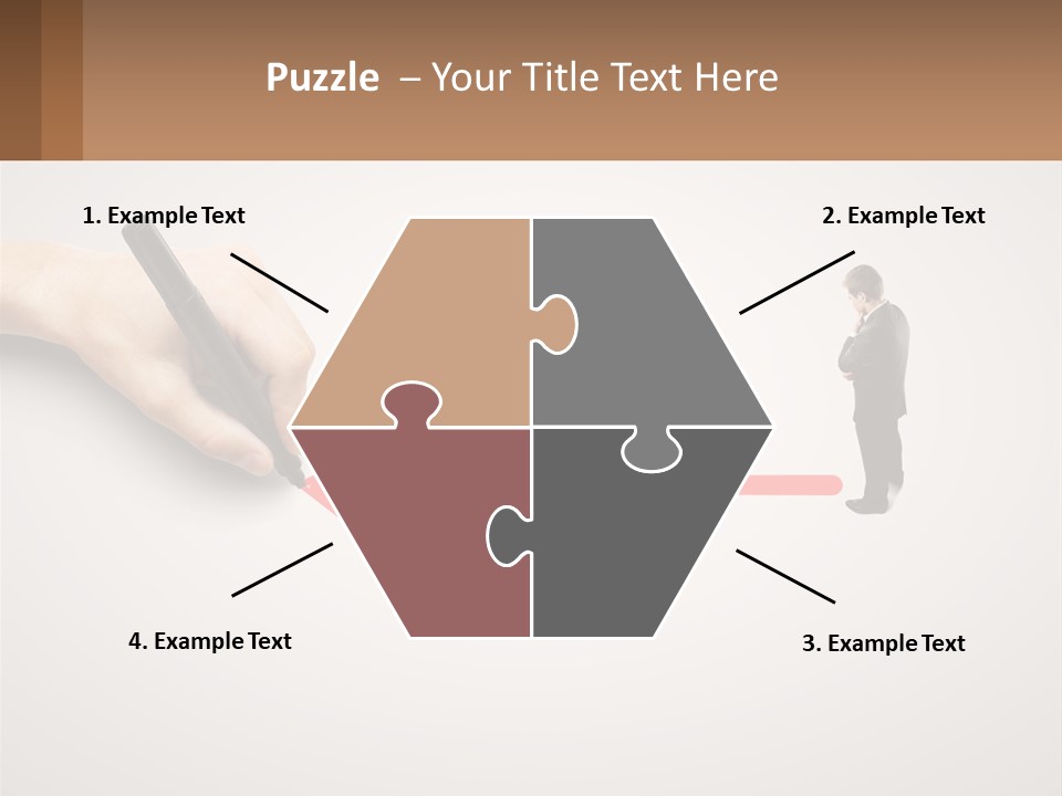 A Person Drawing A Red Arrow On A Piece Of Paper PowerPoint Template
