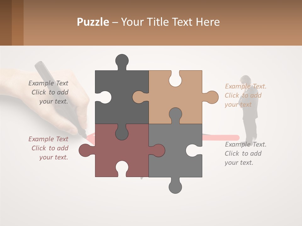 A Person Drawing A Red Arrow On A Piece Of Paper PowerPoint Template