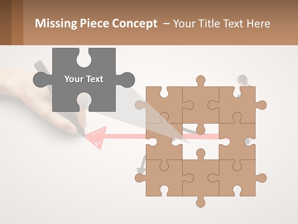 A Person Drawing A Red Arrow On A Piece Of Paper PowerPoint Template