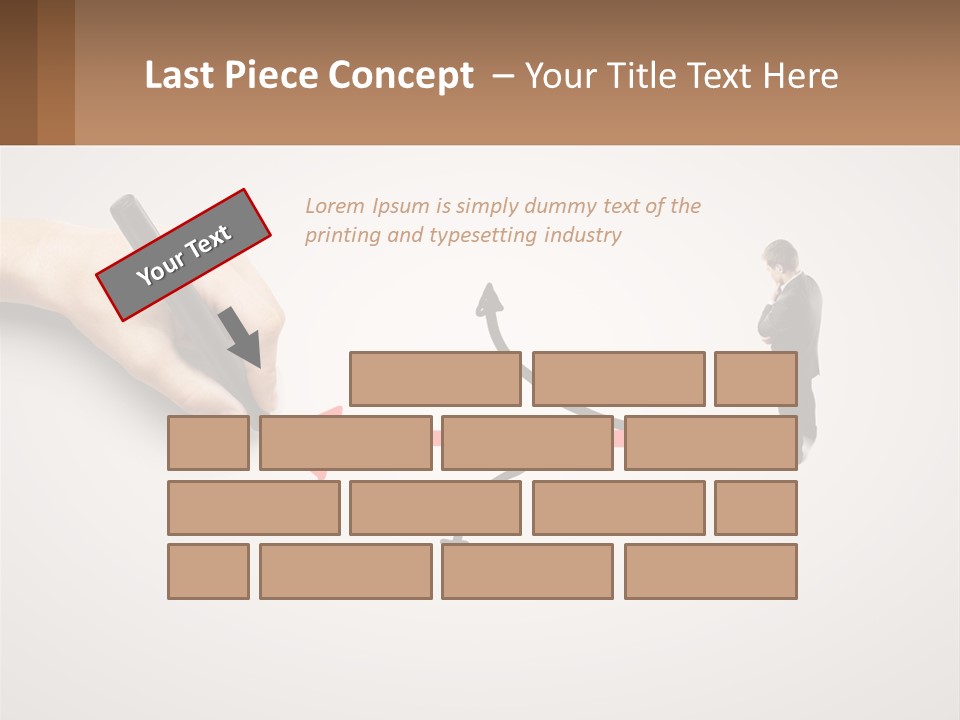 A Person Drawing A Red Arrow On A Piece Of Paper PowerPoint Template