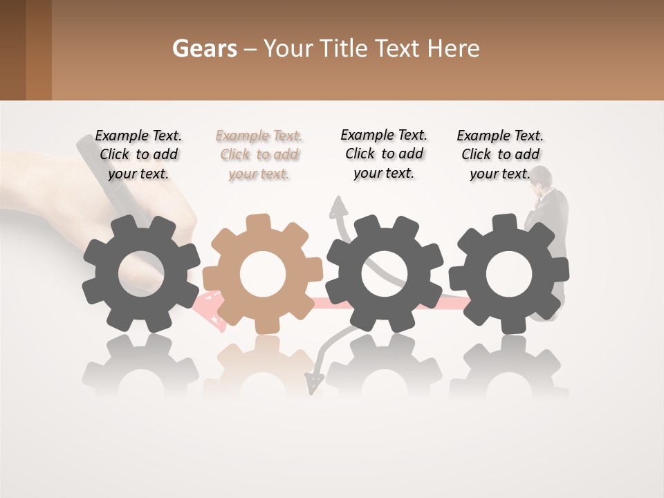 A Person Drawing A Red Arrow On A Piece Of Paper PowerPoint Template