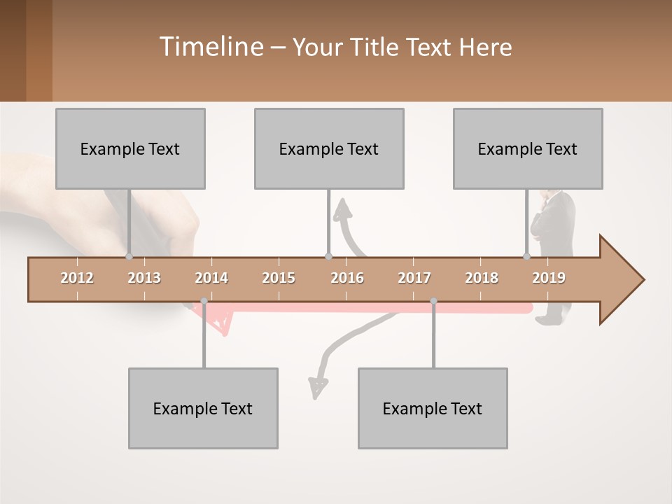 A Person Drawing A Red Arrow On A Piece Of Paper PowerPoint Template