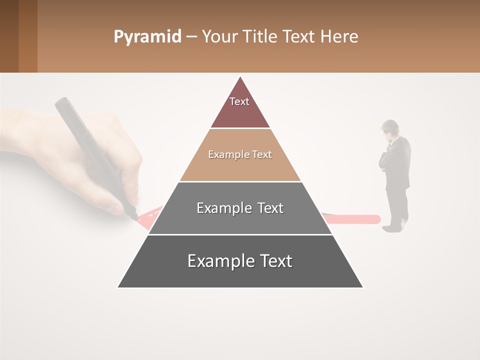 A Person Drawing A Red Arrow On A Piece Of Paper PowerPoint Template