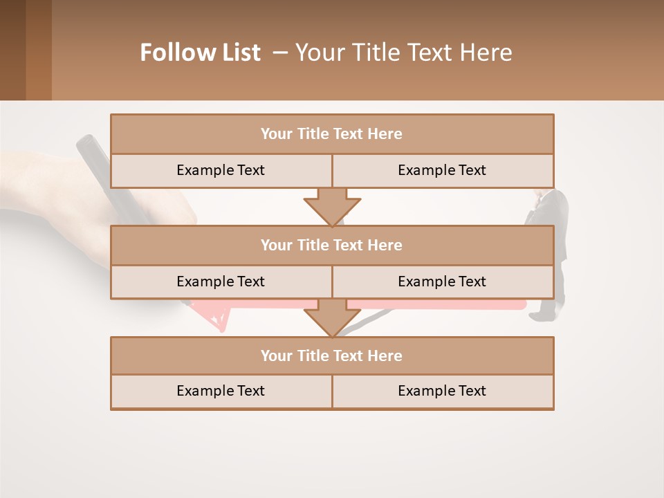 A Person Drawing A Red Arrow On A Piece Of Paper PowerPoint Template