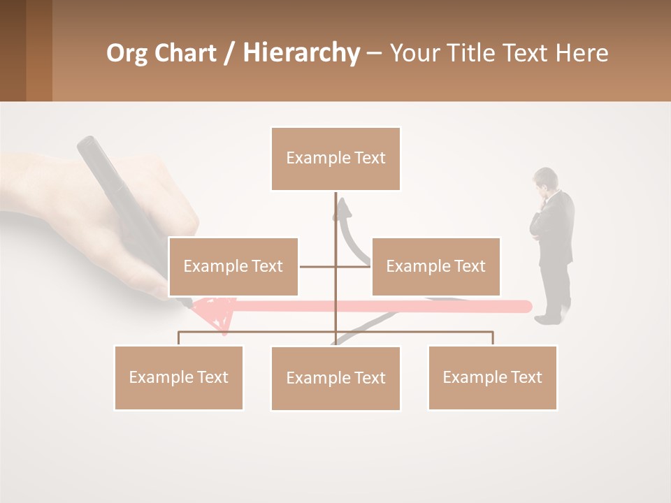 A Person Drawing A Red Arrow On A Piece Of Paper PowerPoint Template