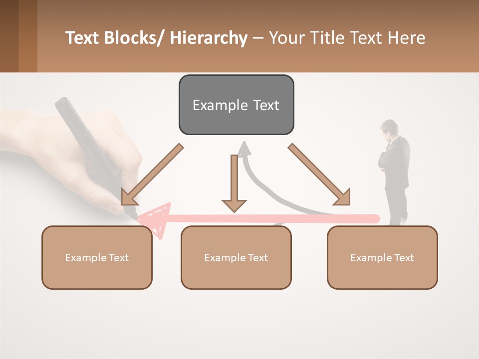 A Person Drawing A Red Arrow On A Piece Of Paper PowerPoint Template