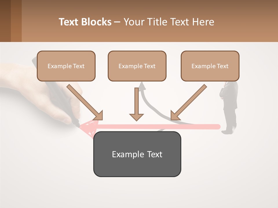 A Person Drawing A Red Arrow On A Piece Of Paper PowerPoint Template