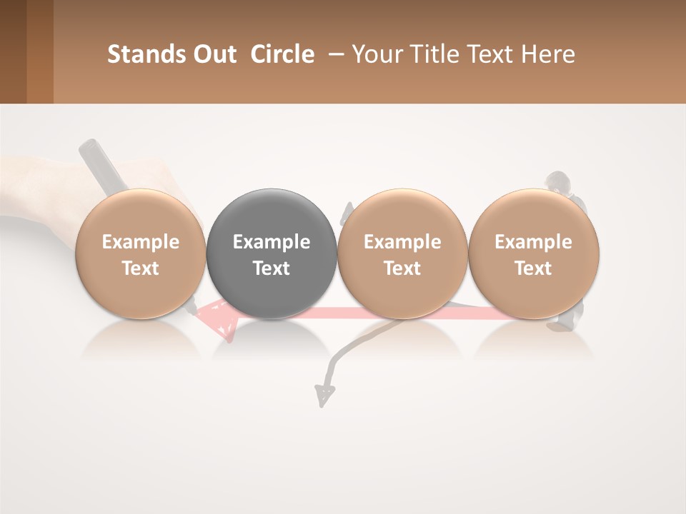 A Person Drawing A Red Arrow On A Piece Of Paper PowerPoint Template