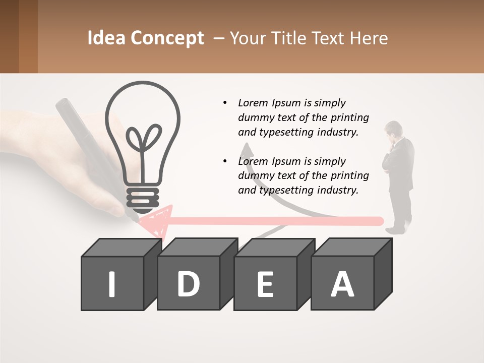A Person Drawing A Red Arrow On A Piece Of Paper PowerPoint Template