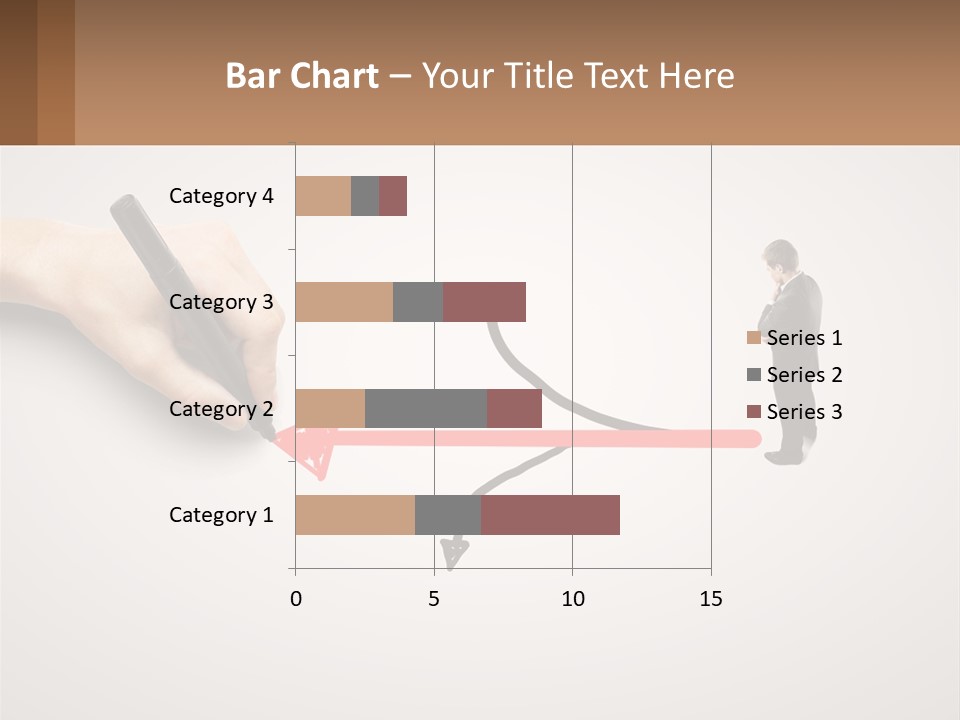 A Person Drawing A Red Arrow On A Piece Of Paper PowerPoint Template