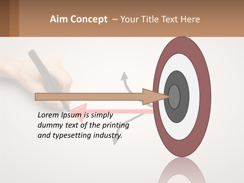 A Person Drawing A Red Arrow On A Piece Of Paper PowerPoint Template