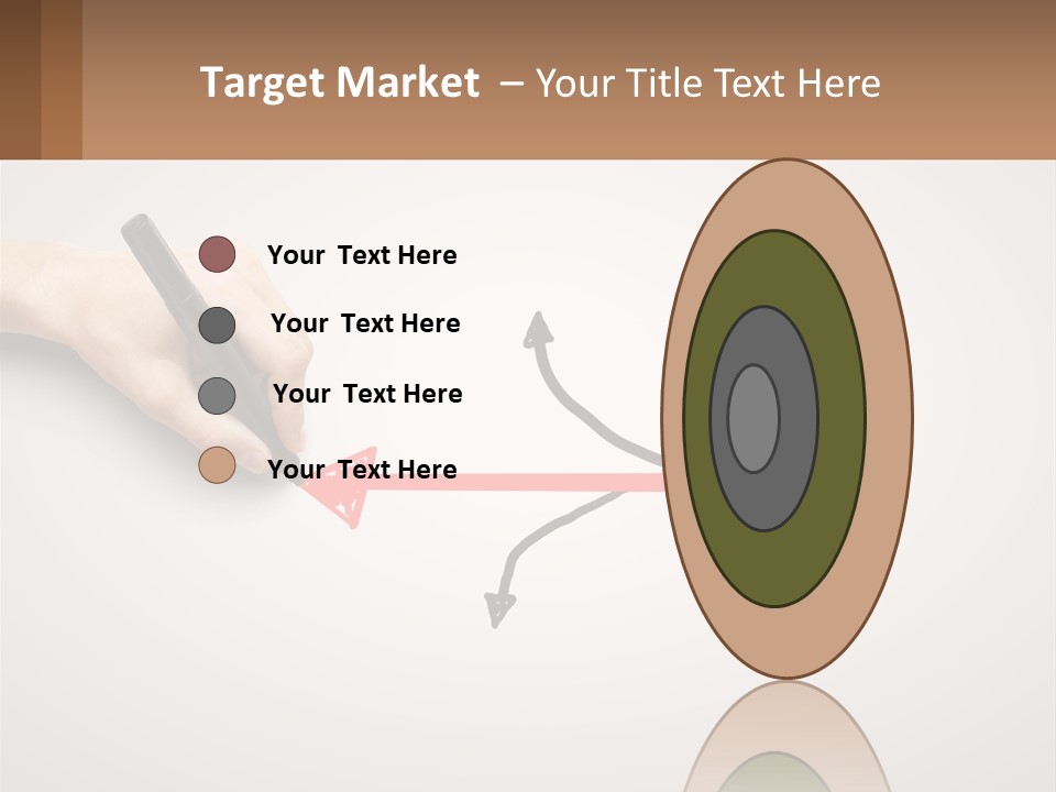 A Person Drawing A Red Arrow On A Piece Of Paper PowerPoint Template