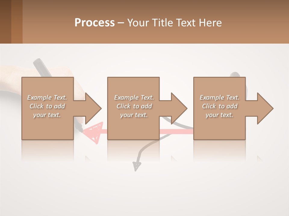 A Person Drawing A Red Arrow On A Piece Of Paper PowerPoint Template