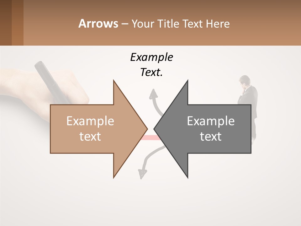 A Person Drawing A Red Arrow On A Piece Of Paper PowerPoint Template