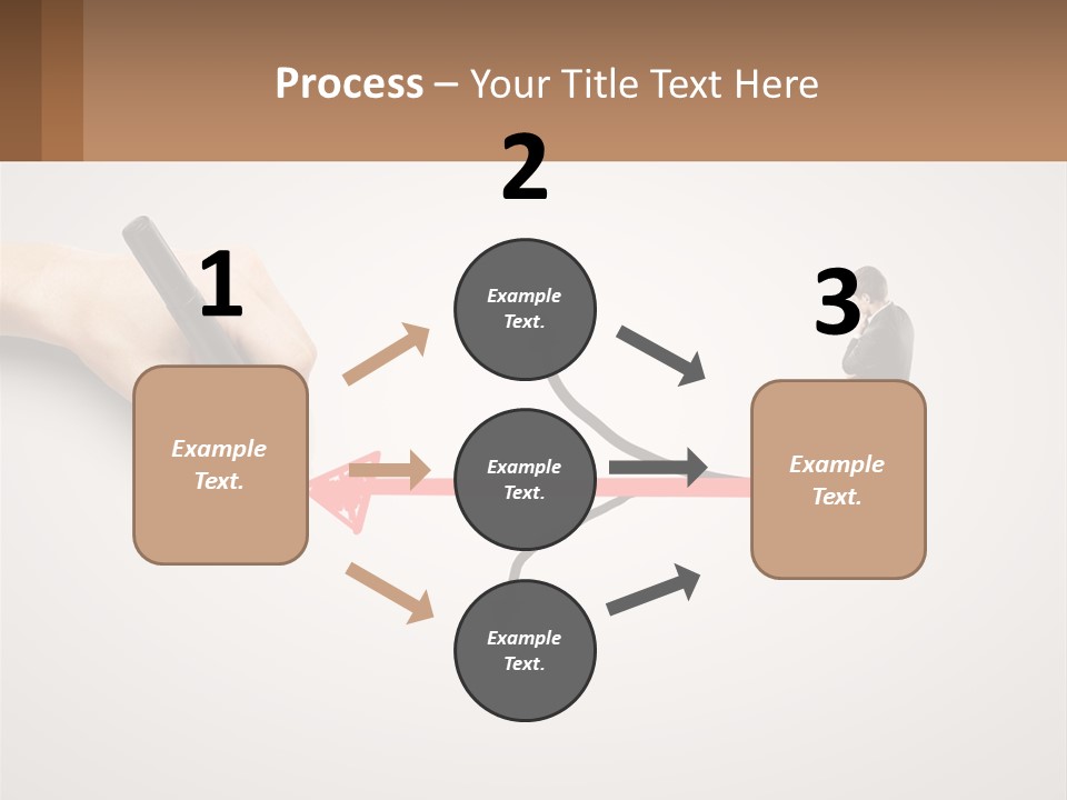 A Person Drawing A Red Arrow On A Piece Of Paper PowerPoint Template