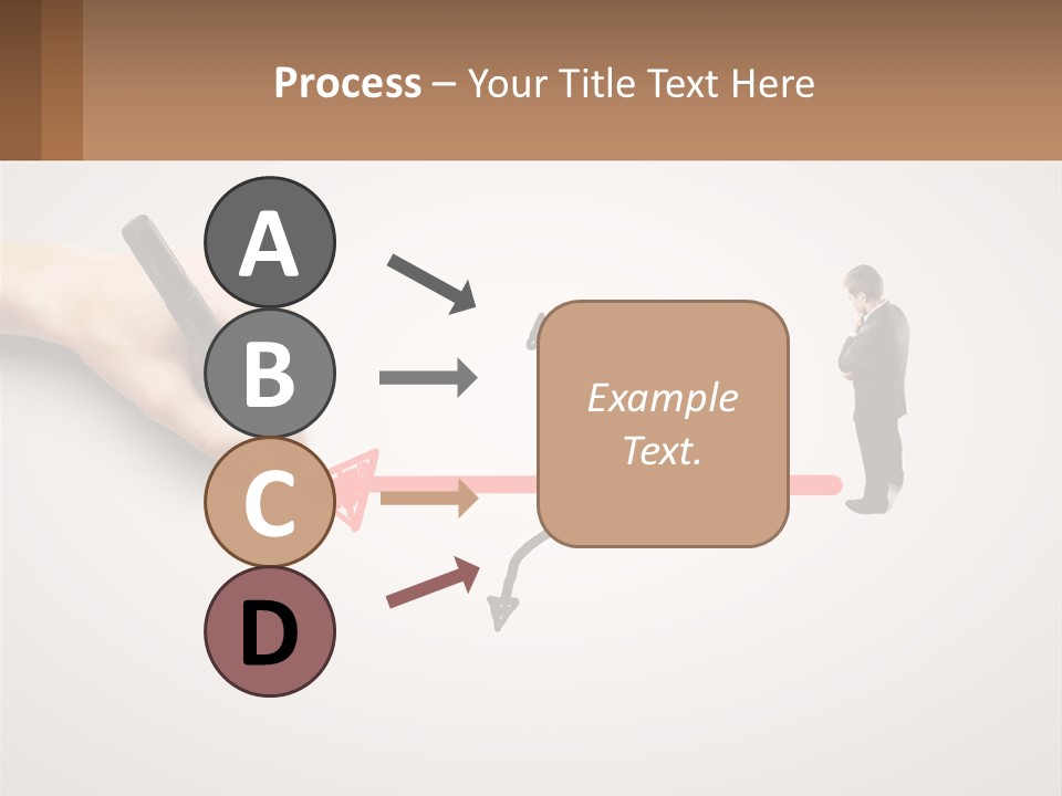 A Person Drawing A Red Arrow On A Piece Of Paper PowerPoint Template