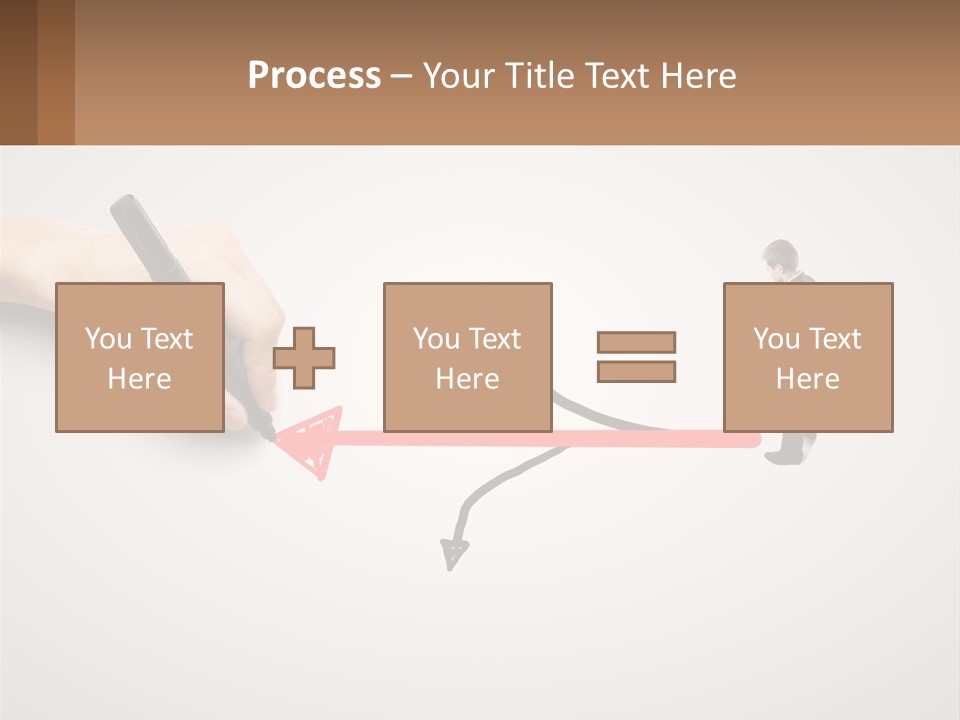 A Person Drawing A Red Arrow On A Piece Of Paper PowerPoint Template