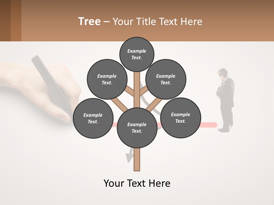 A Person Drawing A Red Arrow On A Piece Of Paper PowerPoint Template