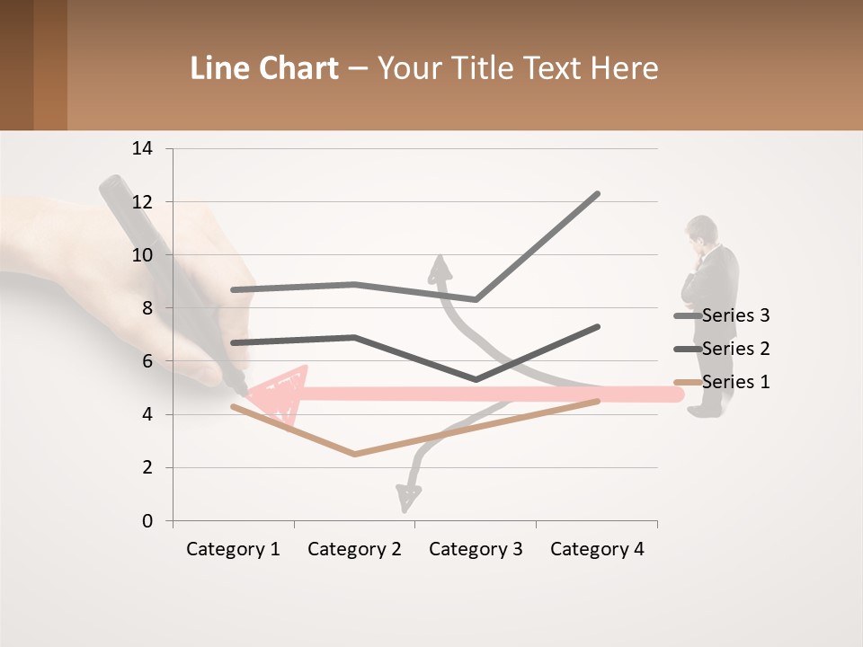 A Person Drawing A Red Arrow On A Piece Of Paper PowerPoint Template
