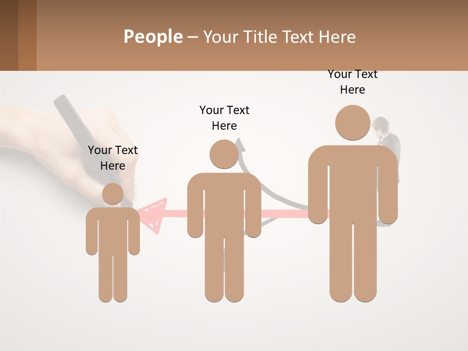 A Person Drawing A Red Arrow On A Piece Of Paper PowerPoint Template