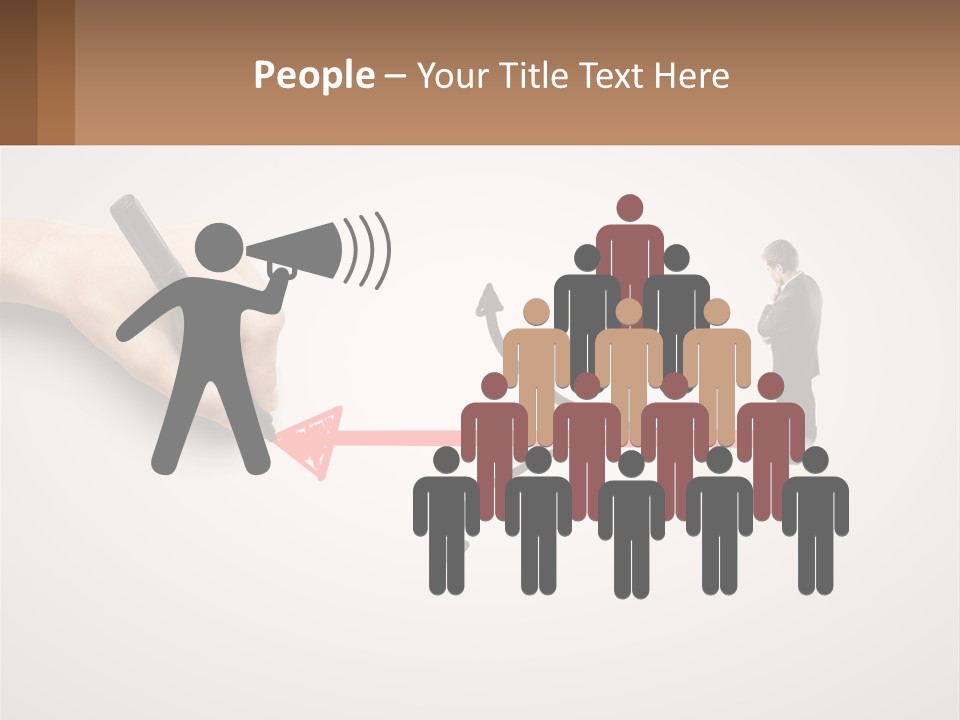 A Person Drawing A Red Arrow On A Piece Of Paper PowerPoint Template