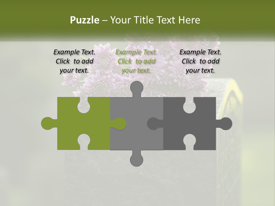 A Bunch Of Purple Flowers Sitting On Top Of A Cement Block PowerPoint Template