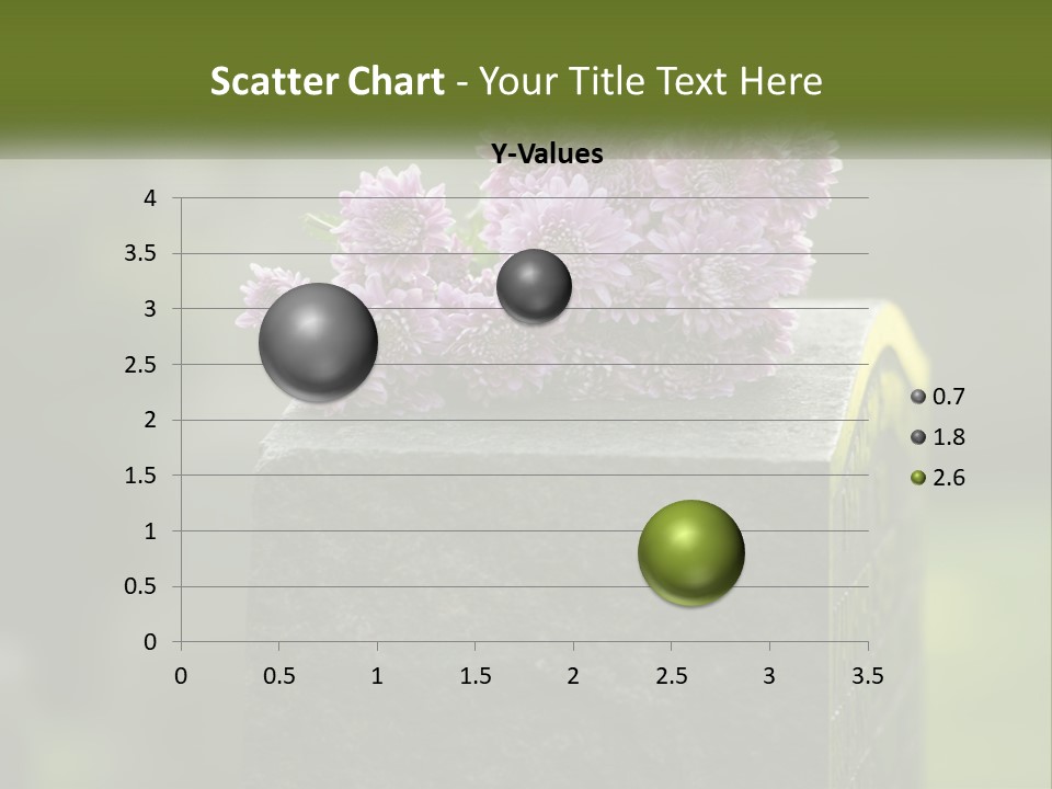 A Bunch Of Purple Flowers Sitting On Top Of A Cement Block PowerPoint Template
