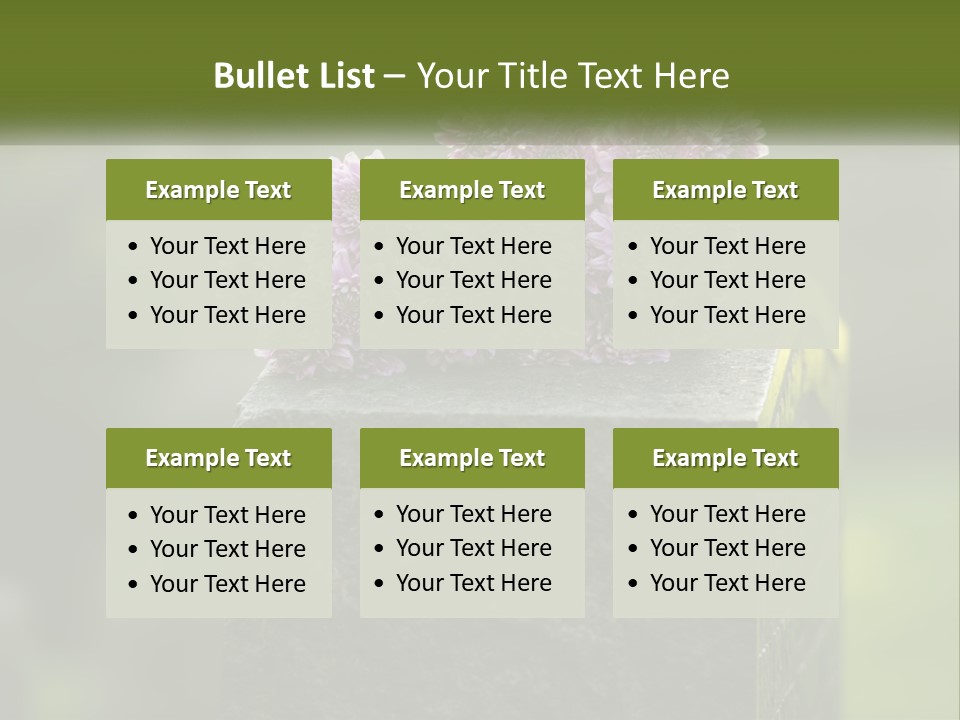 A Bunch Of Purple Flowers Sitting On Top Of A Cement Block PowerPoint Template