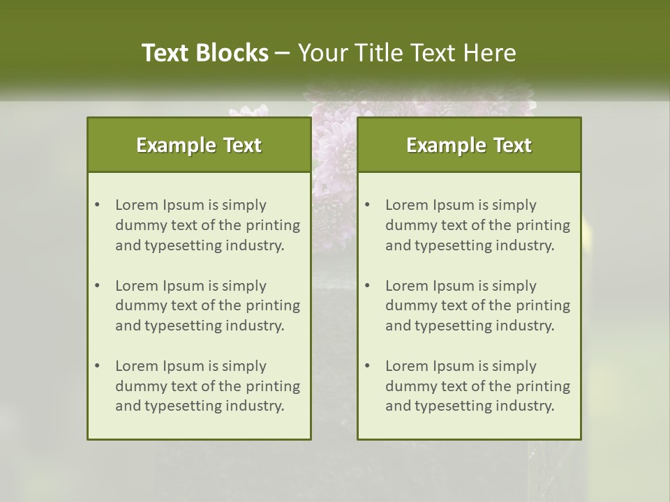 A Bunch Of Purple Flowers Sitting On Top Of A Cement Block PowerPoint Template