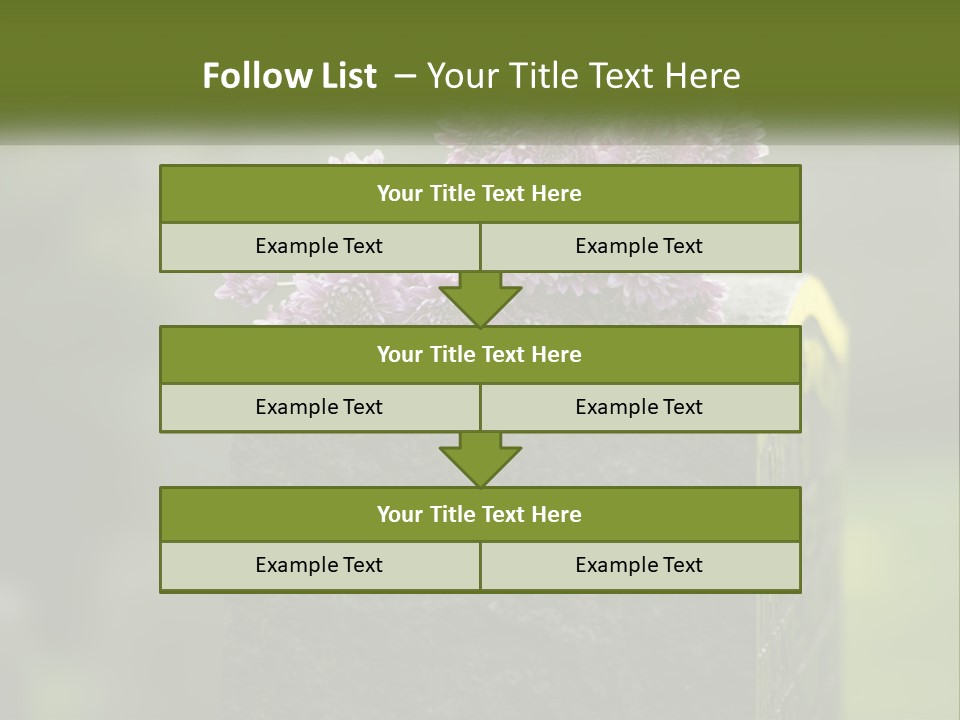 A Bunch Of Purple Flowers Sitting On Top Of A Cement Block PowerPoint Template