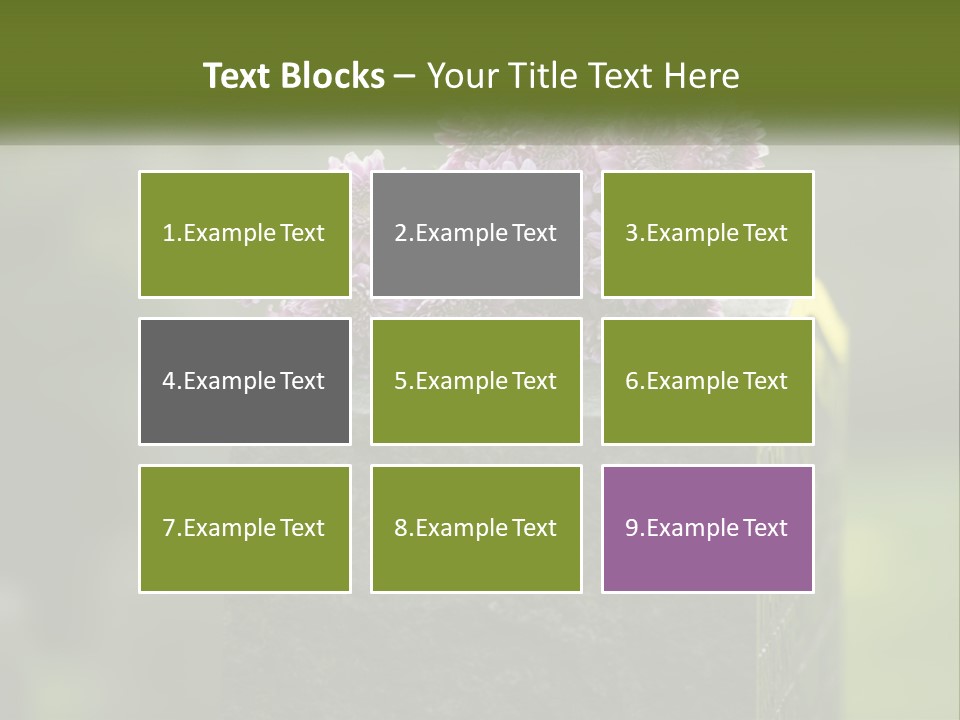 A Bunch Of Purple Flowers Sitting On Top Of A Cement Block PowerPoint Template