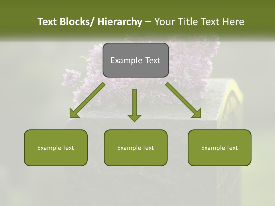 A Bunch Of Purple Flowers Sitting On Top Of A Cement Block PowerPoint Template
