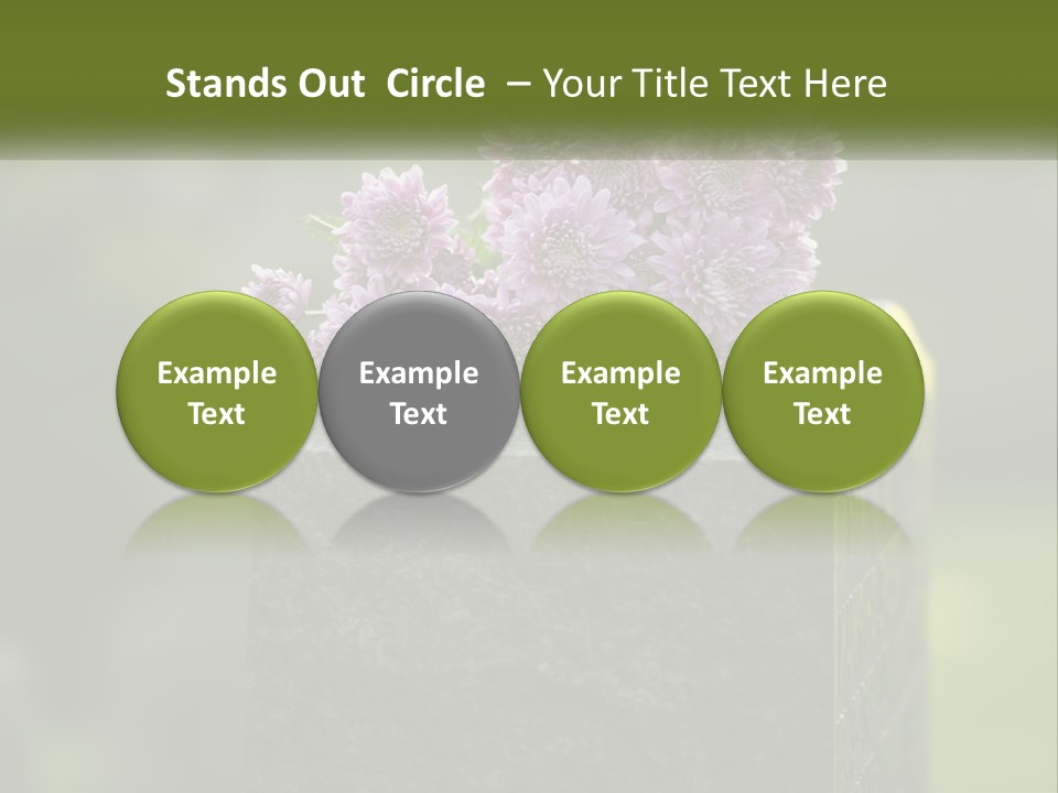 A Bunch Of Purple Flowers Sitting On Top Of A Cement Block PowerPoint Template