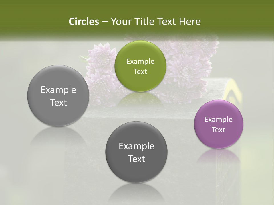 A Bunch Of Purple Flowers Sitting On Top Of A Cement Block PowerPoint Template