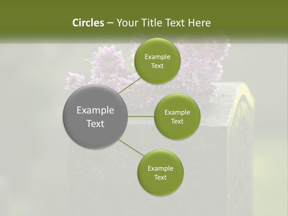 A Bunch Of Purple Flowers Sitting On Top Of A Cement Block PowerPoint Template