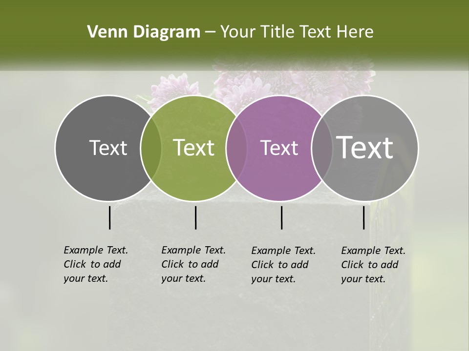 A Bunch Of Purple Flowers Sitting On Top Of A Cement Block PowerPoint Template